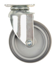 Møbelhjul dreibart med plate mørkegrå 50 mm